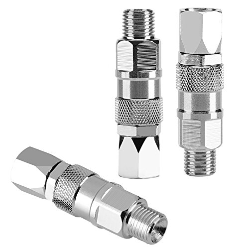 1/4-Inch Stainless Steel Airless High Pressure Spray Gun Swivel Joint for Paint Sprayers Spray Gun Hose Swivel Joint
