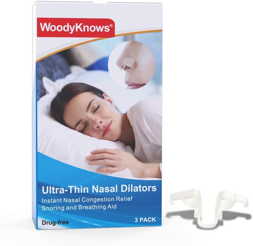 WoodyKnows Ultra-Thin Nasal Dilators (S 3 Pack), Small 3 Pack