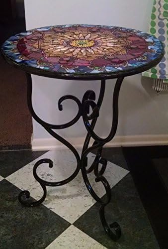 Mosaic stained glass bistro table