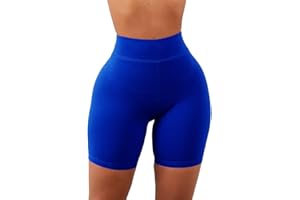 Aurgelmir Womens Biker Shorts High Waisted Booty Gym Yoga Scrunch Butt Lifting Stretchy Basic Workout Shorts