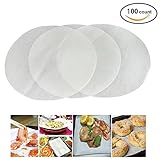 (Set of 100) Non-Stick Round Parchment Paper 7 Inch Diameter,Baking Paper Liners Round for Cake Pans Circle