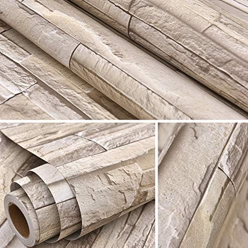 fenjinsheng Fliesenaufkleber 60X300Cm Faux Brick 3D Wallpaper Roll Für