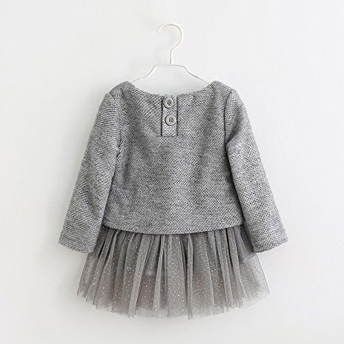 Zieglen ベビー服 ワンピース 長袖 ニット セーター ちょう結び 肉球 お姫様 プリンセスドレス パーティー ドレス チュニック チュチュ スカート キッズ 子供服 ベビー服 女の子 秋冬 新生児 赤ちゃん 通園 通学 発表会 結婚式 人気 お出かけ B0818t15tx 145円