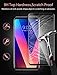 [3 Pack] LG V30 Screen Protector - MEBUYZ True Tempered Glass Full Cover Anti Scratch Bubble Free Ultra HD Clear Screen Protector Film for LG v30, Lifetime Replacement Warranty (Black)