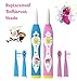 Kids Electric Toothbrush Sonic Toothbrush for Kids, Rechargeable Power Toothbrush Brush Head Replaceable,IPX7 waterproof with Music, Bristles 0.12mm