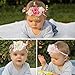 NCMAMA Baby Girls Hair Bows Headbands Floral Stretch Nylon Bands For Toddler Kids Hair Bands Pack Of 3 (17