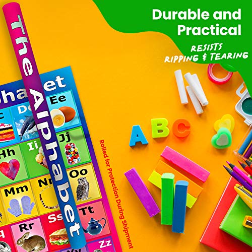 School Smarts Alphabet Poster Chart For Classroom Wall Or Home 17" X