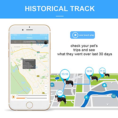 BARTUN Pet GPS Tracker, Real-Time Tracking Collar Device Included SIM Card - Thumbnail 4