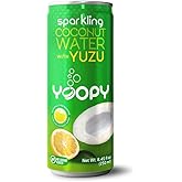 Yoopy Sparkling Coconut Water with Yuzu – 12 Pack (8.45 fl oz Cans) | Refreshing Tropical Sparkling Drink, Low Calorie, Hydrating & Naturally Flavored