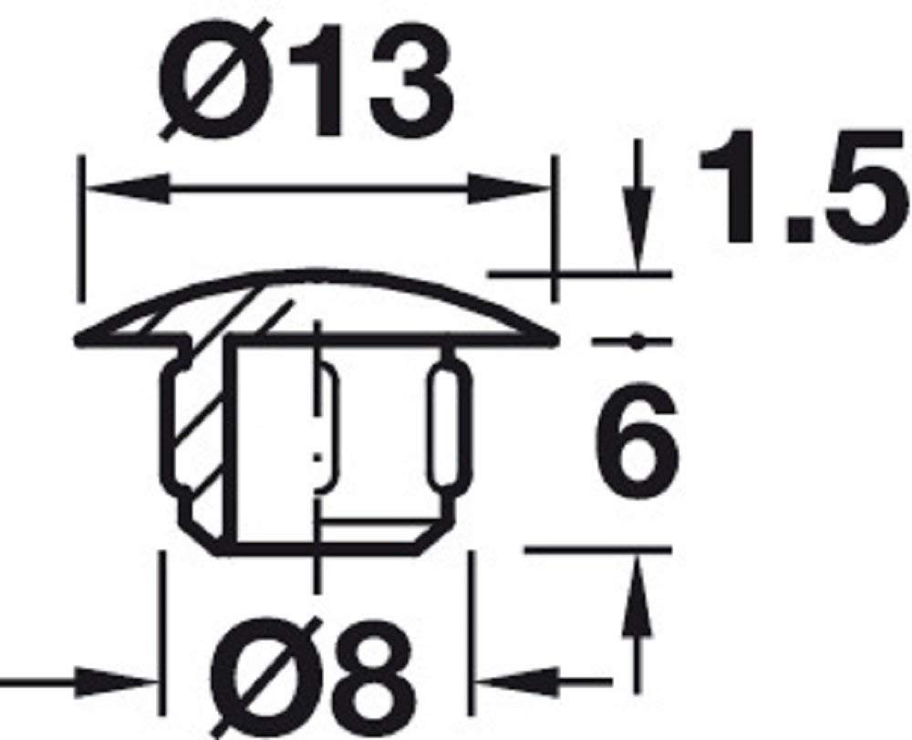 gedotec – Tapas de muebles redondo Tornillos de tapa de tornillos