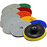 Stadea PPW184E Diamond Polishing Pads 4 Inch Wet Dry Set for Granite Quartz Marble Stone Concrete Travertine Polishing