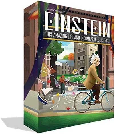 Genius 12001 - Albert Einstein His Amazing Life and Incomparable Science Board Game - For 2-4 Players Age 14 and Over with a Playing Time of 15-30 Minutes - Learn Chemistry and Physics