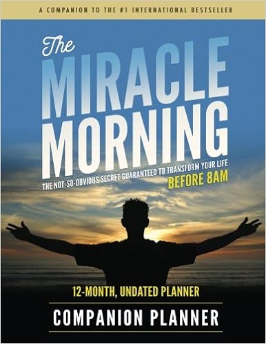 The Miracle Morning Companion Planner Elrod Hal Corder Honoree Janji Natalie 9781942589211 Amazon Com Books