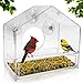 Nature Gear Window Bird Feeder - Refillable Sliding Tray - Weather Proof - Snow and Squirrel Resistant - Drains Rain Water - See Songbirds from Home! primary