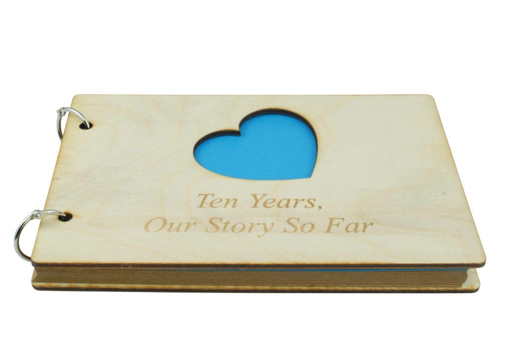 12 Year Anniversary Wooden Scrapbook – Perfect for your Husband or Boyfriend