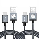 Type C, iOrange-E 2 Pack 6.6 Ft Braided Cable for Nexus 6P, Nexus 5X, Onplus 2, Lumia 950, LG G5, Apple Macbook 12 inch, Pixel, Nokia N1, Nintendo Switch and Other USB C Devices, Black