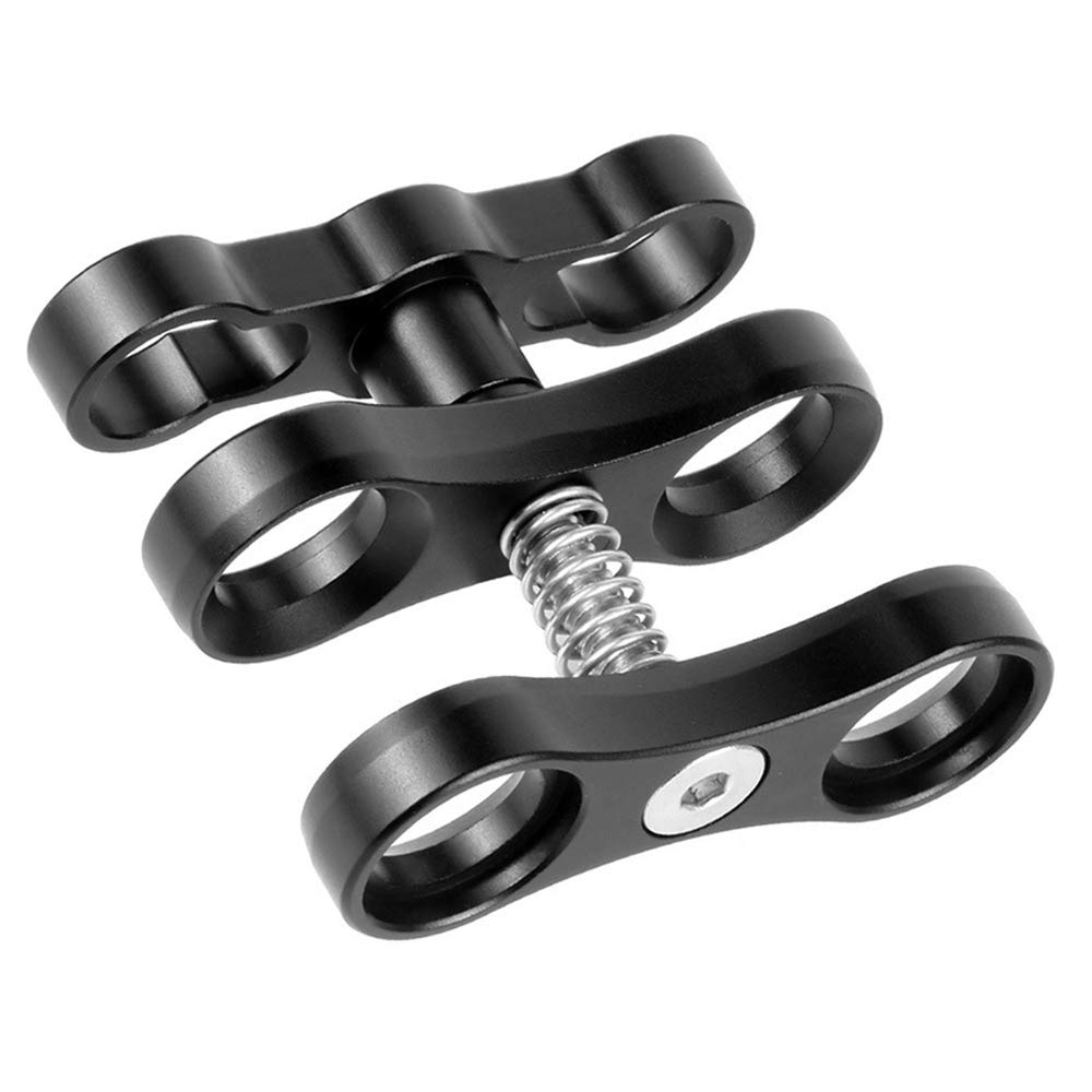 Andoer 1 Inch Aluminum Alloy Ball Clamp for Underwater Camera Mount with Underwater Light Arm