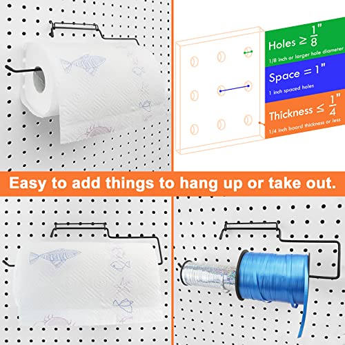 Pegboard Paper Towel Holder, Paper Roll Pegboard Accessories for