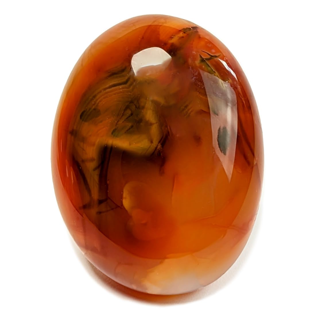 EUSICE - Carnelian Natural Palm Stone - Joy & Dynamism Healing Stone - 100% Handcrafted & Handmade - Ethical Gemstone Carnelian for Lithotherapy Wellness Meditation Yoga. All Levels — image 1