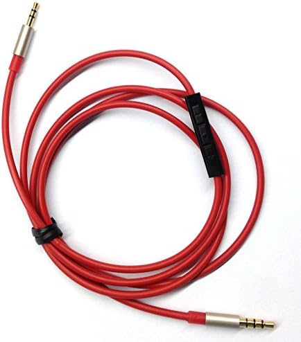 Red 3.5mm-2.5mm male New Cable with Remote Mic for iphone ipod ipad to Bose oe2 oe2i Headphone