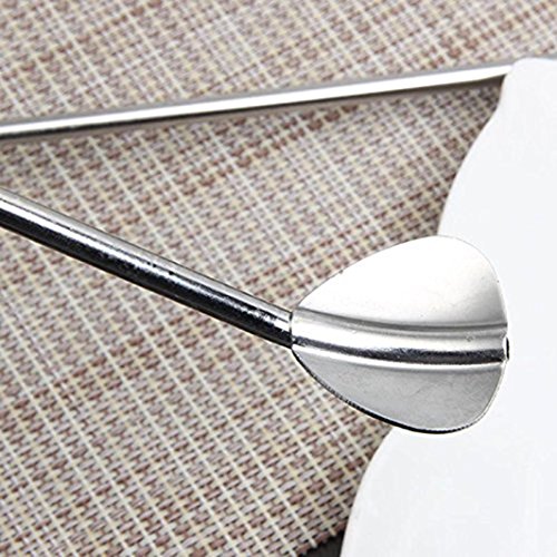 image for XEDUO 2 Pcs Stainless Steel Metal Long Handle Coffee Tea Spoons Drinki