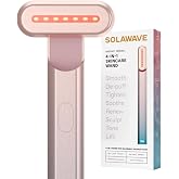 Solawave 4-in-1 Red Light Therapy Wand for Face &amp; Neck, Ombre | FDA-cleared red light targets face wrinkles. Galvanic current supports a hydrated glow; warmth &amp; massage soothe &amp; depuff.