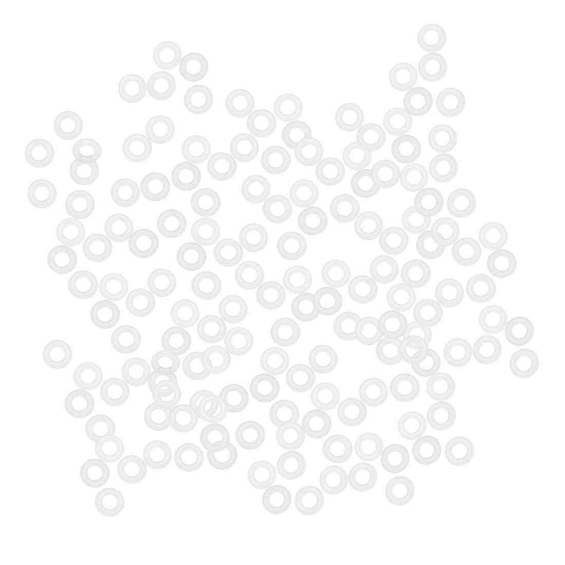 Sourcingmap Silicone O-Rings, 6mm OD 3mm ID 1.5mm Width VMQ Seal Gasket for Compressor Valves Pipe Repair, White, Pack of 148