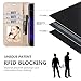 FYY Leather Case with Mirror for Samsung Galaxy S8, Leather Wallet Flip Folio Case with Mirror and Wrist Strap for Samsung Galaxy S8 Black