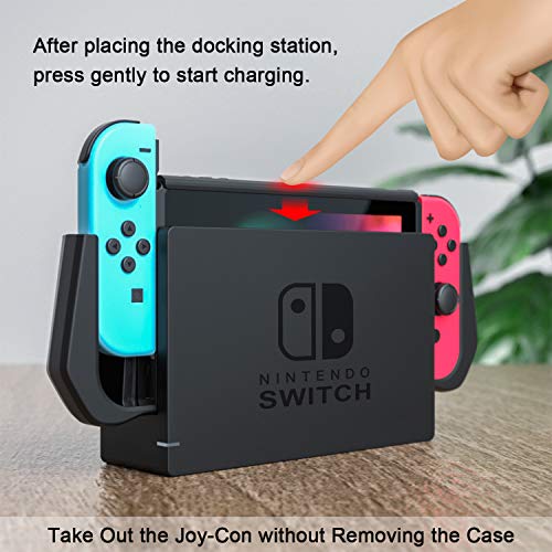 Pzoz Dockable Case For Nintendo Switch Ergonomic Tpu Grip And Pc Protective Cover Ultra Thin Case Compatible With Nintendo Switch Console And Joy Con Controller Black Pricepulse