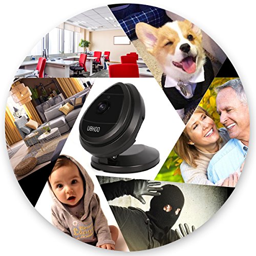 UOKOO Wireless Security Camera, 720p HD Home WiFi Wireless Security Surveillance IP Camera with Motion Detection, Night Vision/Two Way Audio Black