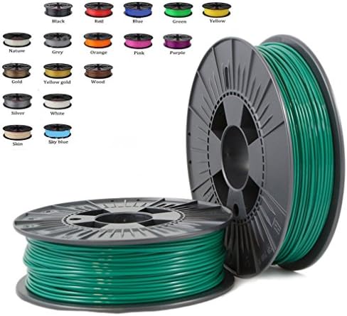 Melca 1.75 3D Printer Filament PLA 1kg +/- 0.03mm, Dark Green (#20603D)