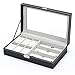 NEX Watch Case- 6 Slots Watch Box Organizer and 3 Pieces Eyeglasses for Mens(NX-AA002)
