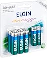 Kit Econômico de Pilhas Alcalinas com 6X AA e 2X AAA, Elgin, Baterias