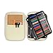 YOUSHARES 54 Slots Pencil Sleeve - Standard 3 Ring Binder Designed Pencil Page Compatible with 216 Slots Pencil Case for Watercolor Pencil, Gel Pen & Cosmetic Brush (Black)