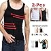 2 Pc iBuylinks Men Slim Body Shaper Compression Undershirt Tank Vest Shapewear Large White & Black