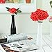 Vlovelife 25pcs Red Roses Artificial Flowers Real Looking Fake Roses w/Stem for DIY Wedding Bouquets Centerpieces Arrangements Birthday Baby Shower Home Party Decorations
