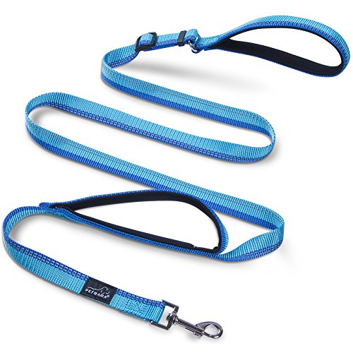 PETBABA Short Dog Leash, Long Dog Lead, Soft Padded Handle to Control Pet in Traffic, Reflective Safety at Night Walk, Suitable Training Your Pet