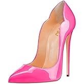 FSJ Women Classic Pointed Toe High Heels Sexy Stiletto Pumps Office Lady Casual Dress Party Prom Shoes Size 4-15 US