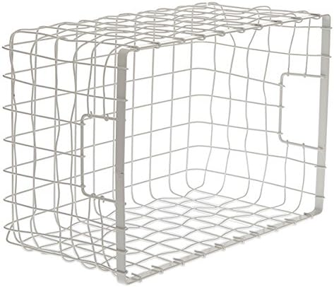 Wire Storage Basket, Open Bin for Home Decor in Kitchen, Pantry, Linen Closet, Laundry Room, by HomeSimple (1, White)