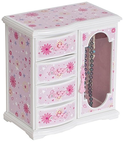 Mele & Co. Hyacinth Glittery Upright Musical Ballerina Jewelry Box