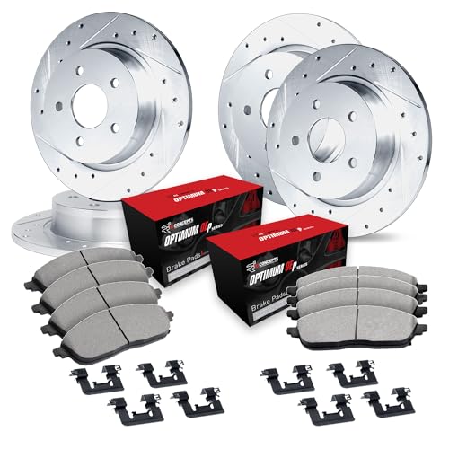 R1 Concepts Front and Rear Brake Kit Fits 1994-1999 Land Rover Discovery| Optim…