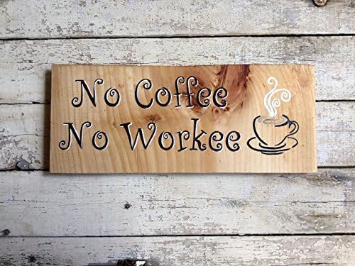 Funny Kitchen Coffee Wood Wall Sign Home Decor Quote