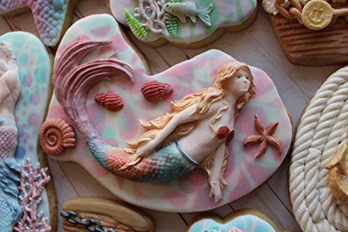 Katy Sue Swimming Mermaid Silicone Mold for Cake Decorating, Crafts, Cupcakes, Sugarcraft, Cookies, Candies, Cards and Clay, Food Safe Approved, Made in The UK