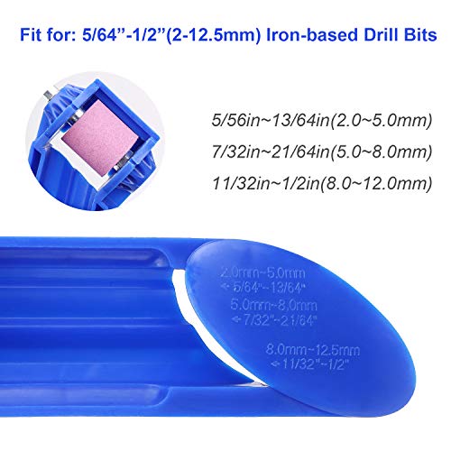 PiscatorZone Drill Bit Sharpener Portable Diamond Drill Bit Sharpening Tool Corundum Grinding Wheel - Thumbnail 2