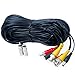 VideoSecu 150ft HD Audio Video Security Camera BNC Power Cable Pre-made All-in-One Extension Wire Cord with BNC RCA Connectors for 720P 960P 1080P 960H CCTV Surveillance Camera WVA