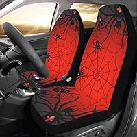 Artsadd Halloween Spider Car Seat Covers (Set of 2) Best Automobile Seats Protector