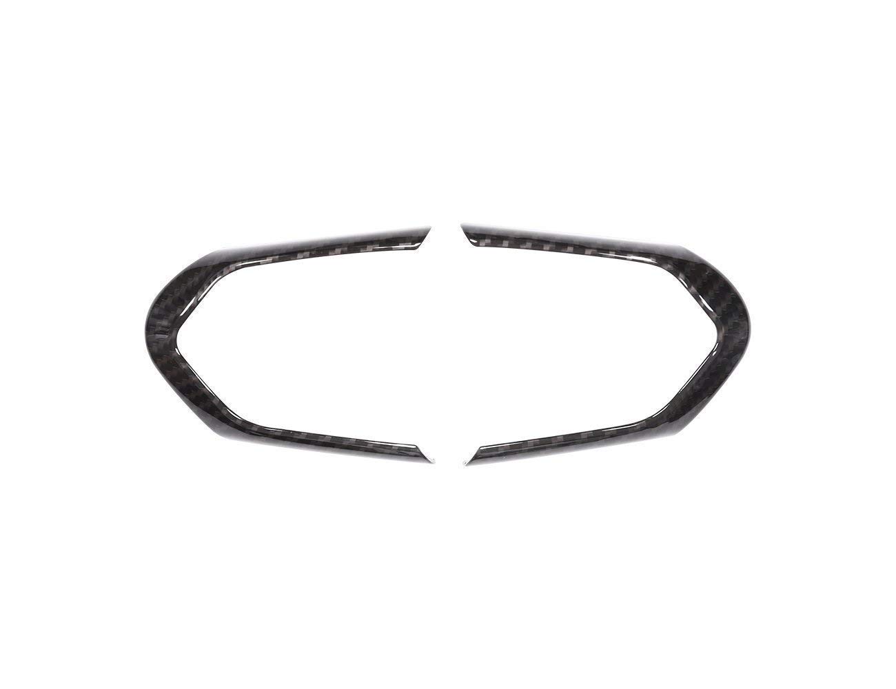 Carbon Fiber For M3 M4 M5 New 1 3 series F20 F30 X5M F15 Car ABS Chrome Steering Wheel Button Frame Trim (Carbon Fiber)