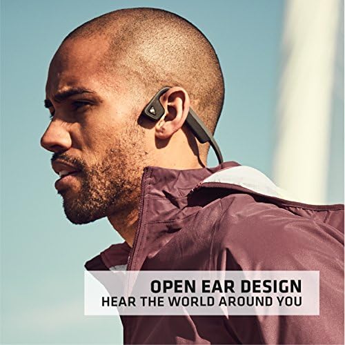 AfterShokz Trekz Titanium Casque Conduction Osseuse à Oreilles Ouvertes Écouteur Bluetooth sans Fil avec Micro, Bluetooth 4.1, 6h d’Autonomie, pour Les Appels, Music, Podcast, Livre Audio