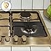 4-Pack Double Thickness Gas Range Protectors - 10.6” x 10.6” Reusable, Non-Stick, Dishwasher Safe Stovetop Liners by FireShield