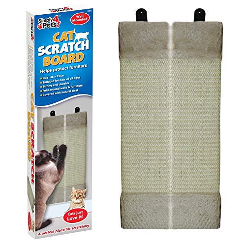 SIMPLY 4 PETS Wall Mounted Cat Scratching Board 46 x 93cm Scratch Pet Toy